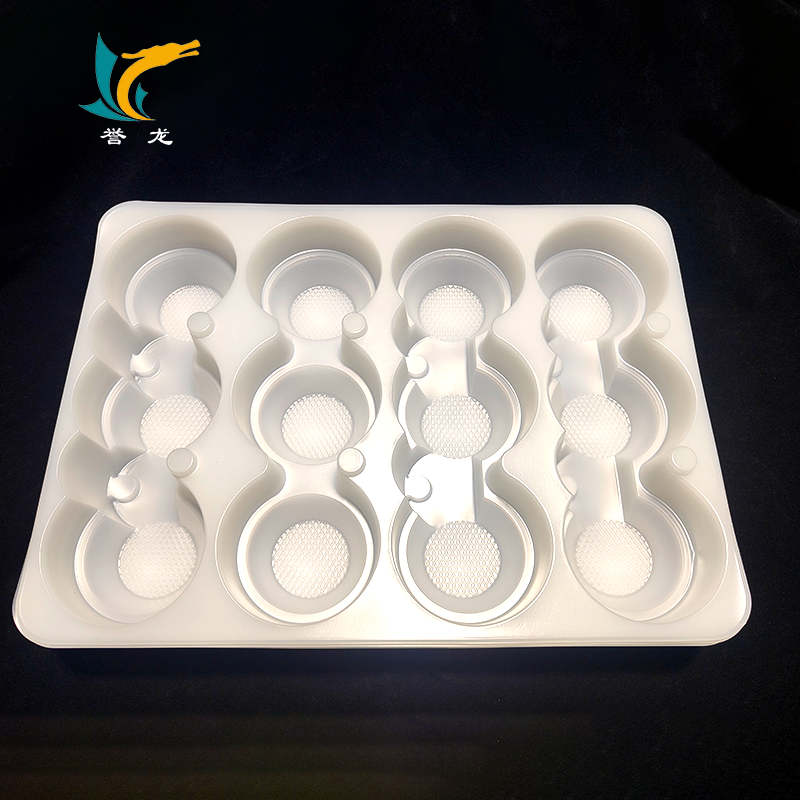 Customizable thickened and stackable disposable plastic  packaging 12-compartment egg tart inner tray