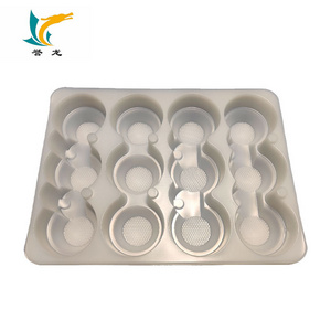 Customizable thickened and stackable disposable plastic  packaging 12-compartment egg tart inner tray