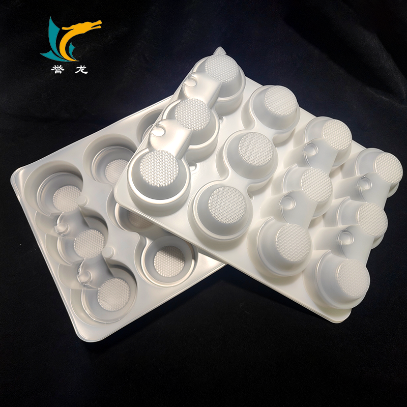 Customizable thickened and stackable disposable plastic  packaging 12-compartment egg tart inner tray