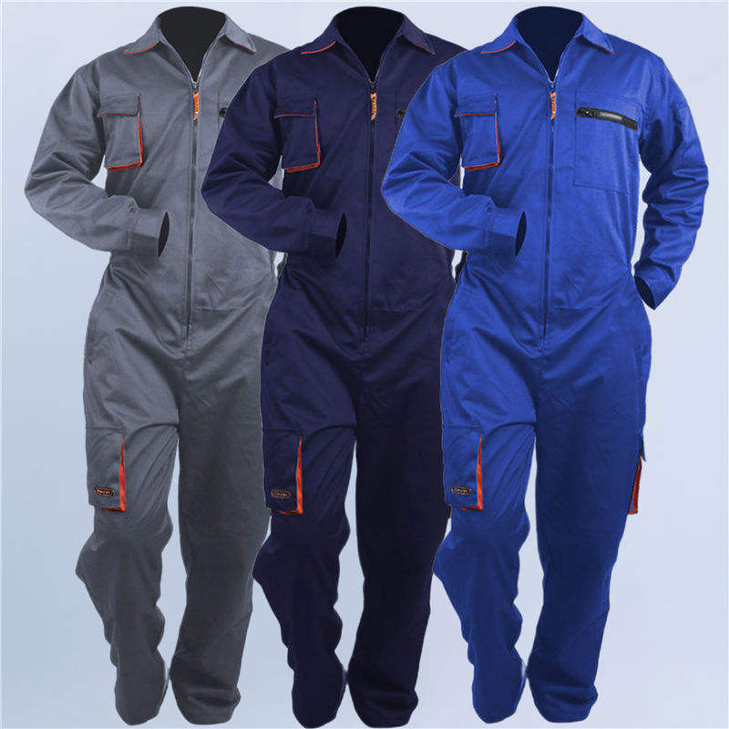 garment factory custom logo uniform coverall workwear jumpsuit men working clothes mechanic overall for work