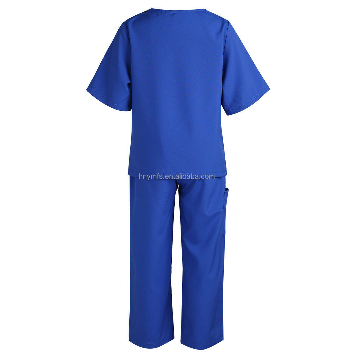 Medical Fabric Unisex Short Sleeve Chlorine Bleaching Resistant Scrubs