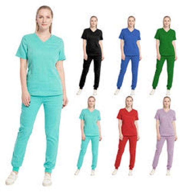 factory custom logo sexy  scrub tops hospital uniform scrub uniforms for ladies