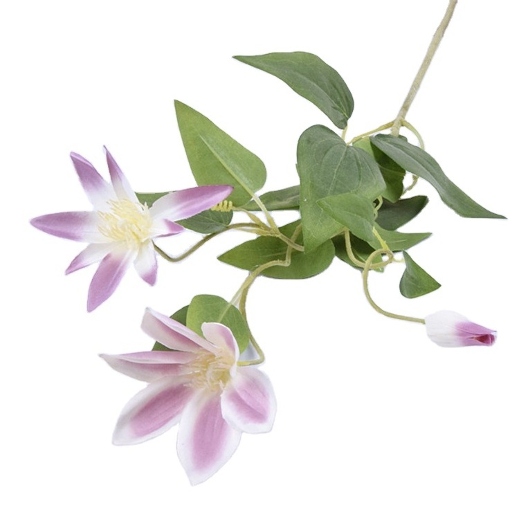 Purple 69cm Artificial Flower Clematis Spray