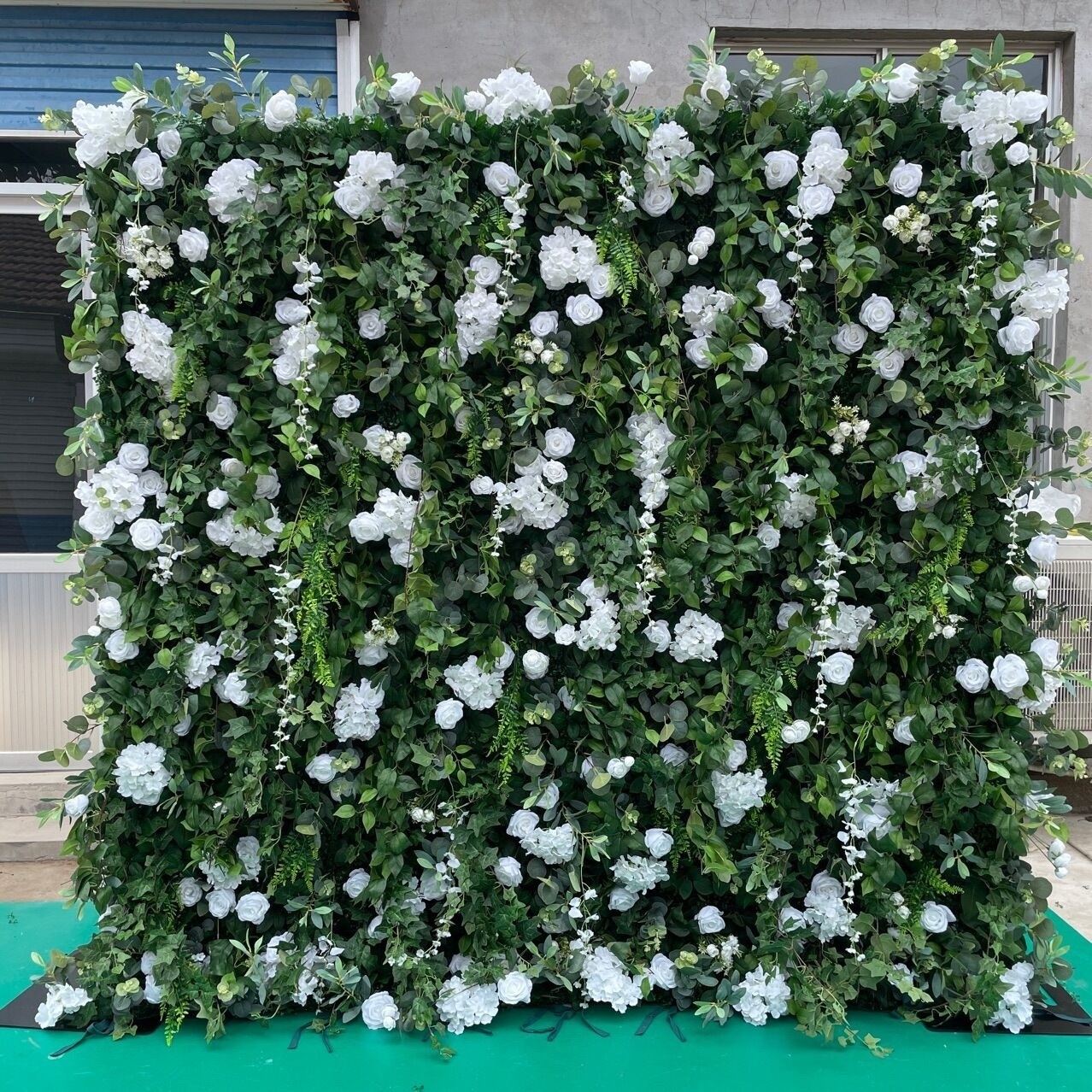 Environmental Protection Floral Wall Wedding Decoration Background Silk Flower Wall