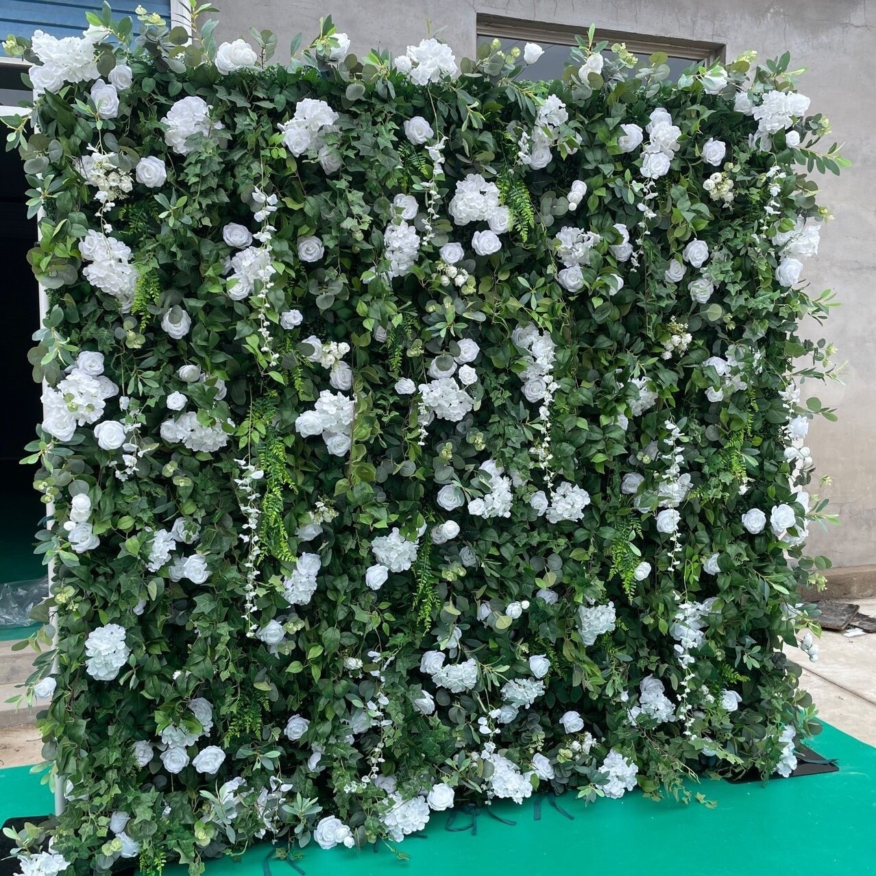 Environmental Protection Floral Wall Wedding Decoration Background Silk Flower Wall