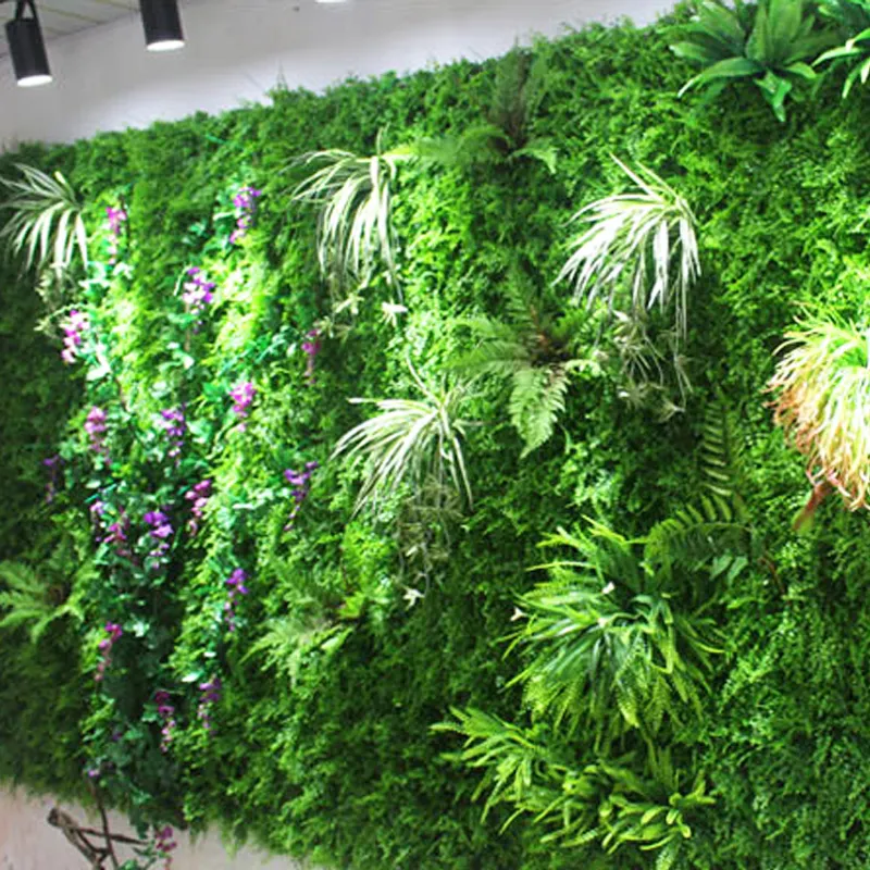 Anti-UV Plastic artificial grass green wall Artificial Plant Wall for Garden Decoration