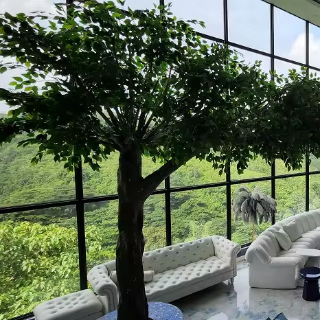 High quality large artificial plants big banyan ficus tree branches for outdoor indoor shade trees