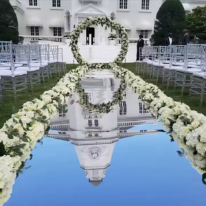 High Quality silver floor panels 6 ft mirror walkway Thick Mirror Carpet For Wedding Stage Decoration mirror aisle runner