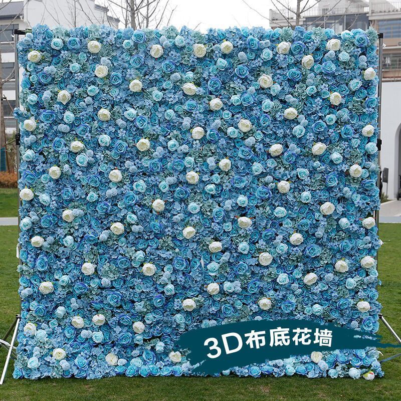 Environmental Protection Floral Wall Wedding Decoration Background Silk Flower Wall