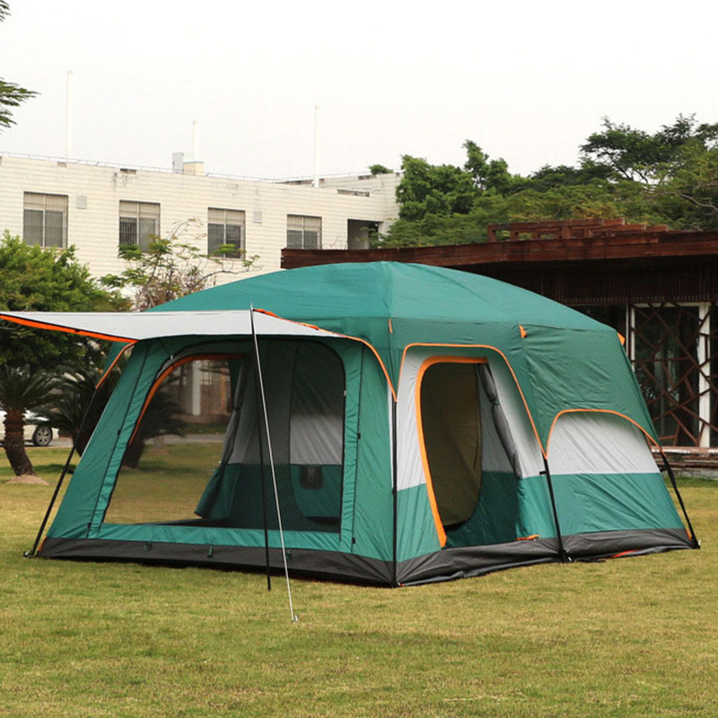 Two Room and One Hall Windproof Easy Setup Outdoor Tents Double Layer Family Camping Tent