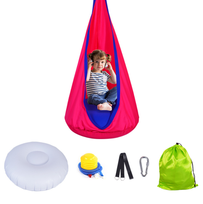 Outdoor Foldable Camping Kids Adult Swing Seat Hammock Hanging Tree House Tent For Garden