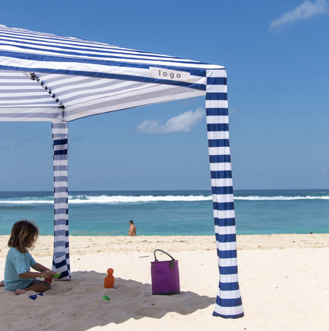 New Luxury Pop Up Portable Beach Shade Umbrella Cabana Tent Canopy Family Tent With Sandbags