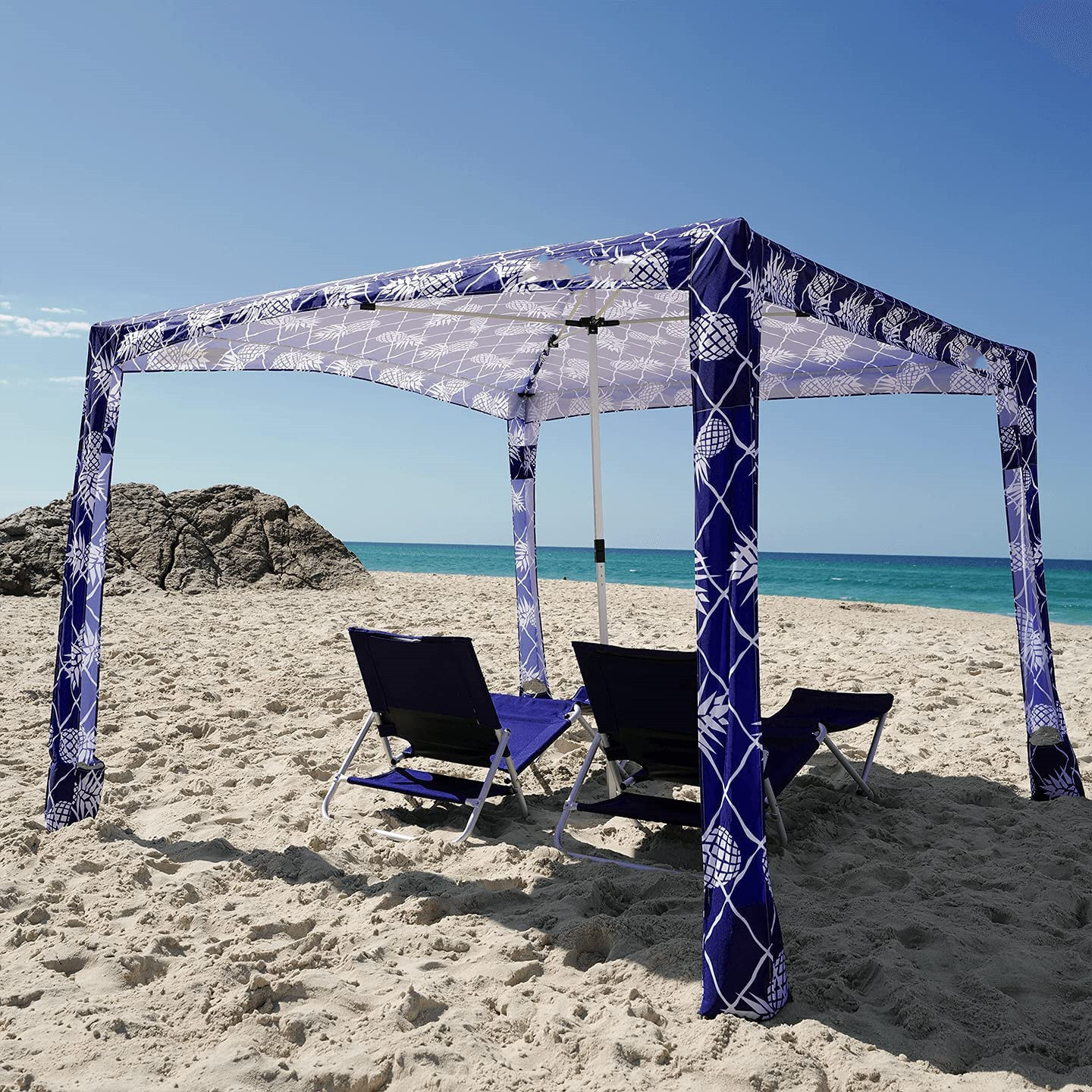 New Luxury Pop Up Portable Beach Shade Umbrella Cabana Tent Canopy Family Tent With Sandbags