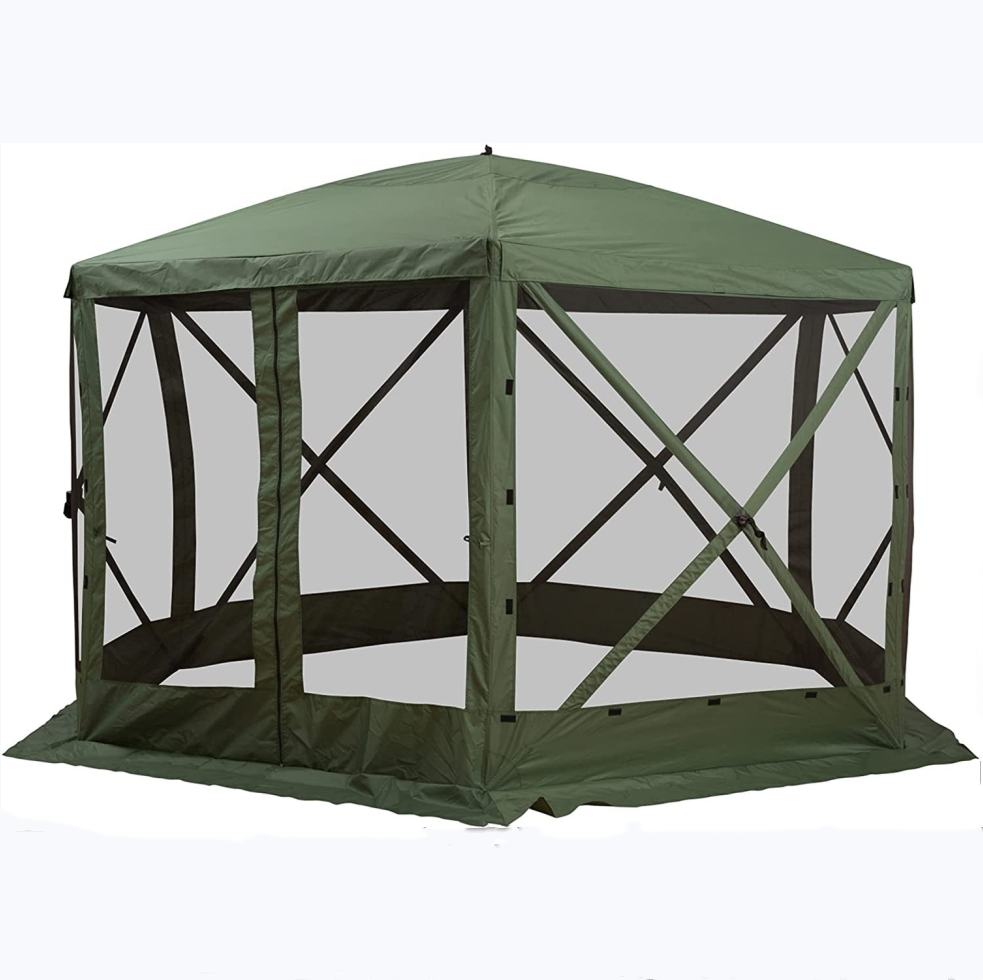 outdoor screen house tent summer camping shade shelter gazebo tent with wind curtain