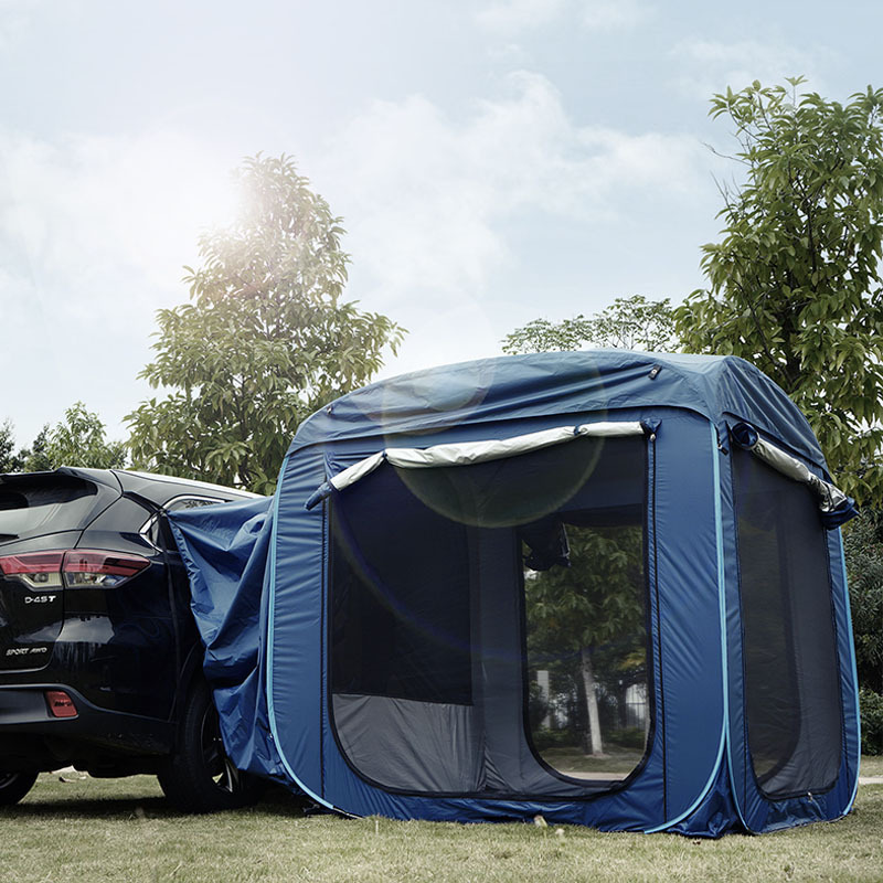 Portable Outdoor 210D Oxford PU2000mm Automatic quick opening car tailgate tent Shade tent SUV car rear tent for Camping