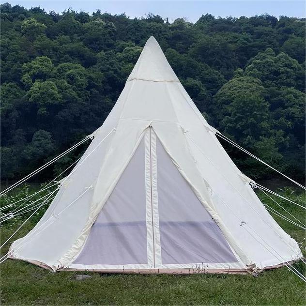 Cotton Canvas Bell Emergency Shelter Tent Shandong Portable Canopy 20x20 Tent Heavy Duty Duck Hunting Tent