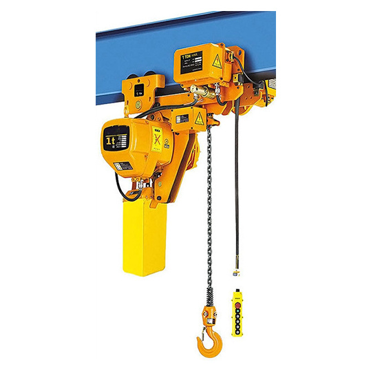 Low headroom mini 30m 1 ton 3 ton trolley electric chain hoist