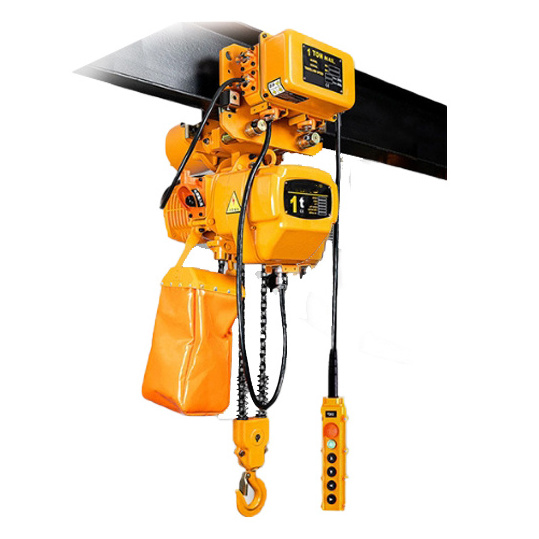 Low headroom mini 30m 1 ton 3 ton trolley electric chain hoist