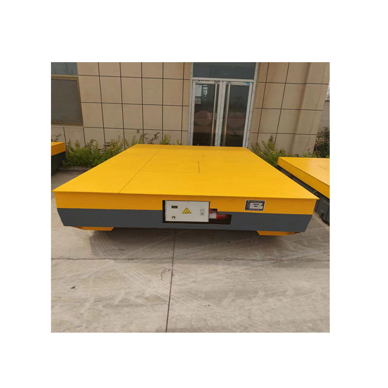 Electric Rail Transfer Trolley On Railroad Customized Track Transfer Cart