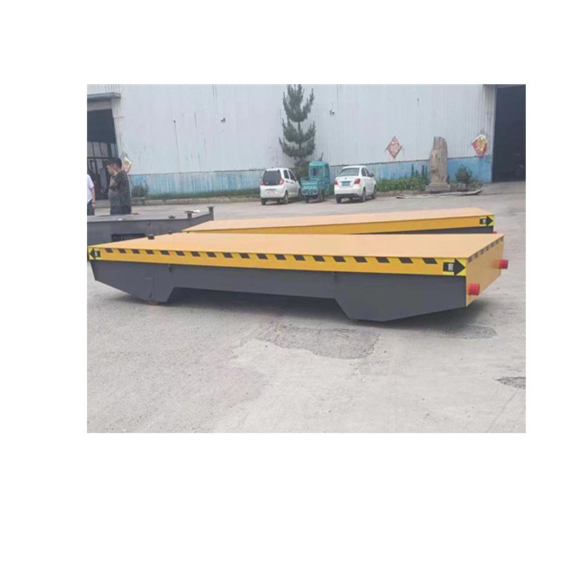 Electric Rail Transfer Trolley On Railroad Customized Track Transfer Cart