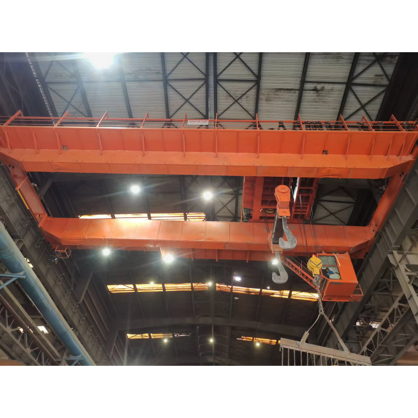 YZ type  double beam two travelling trolley hook bridge casting crane water bridge crane foundry crane