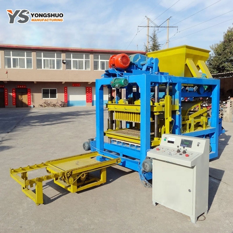 QT4-25 stacker fully automatic Concrete hollow brick machine block moulding machine