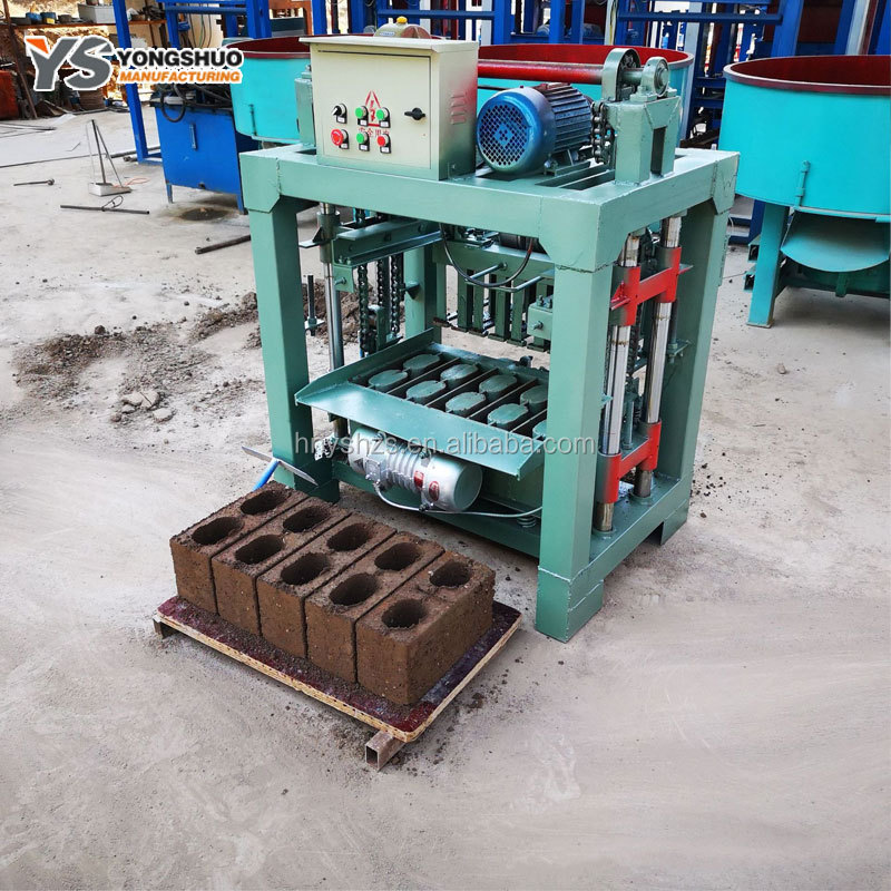 mini QMJ 4-40 Interlocking Hollow Block Making Brick making machine