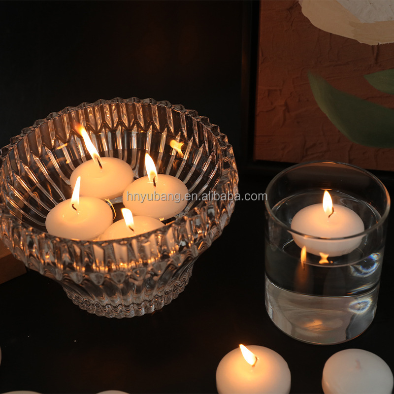 Luxury Decorative White Floating Candles for Weddings Paraffin Wax Floating Water Candles for Romantic Warm Atmosphere