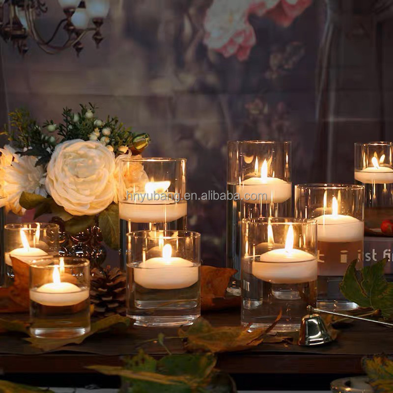 Romantic White Floating Pool Candles for Valentine's Day Dinner & Wedding for Restaurant Atmosphere