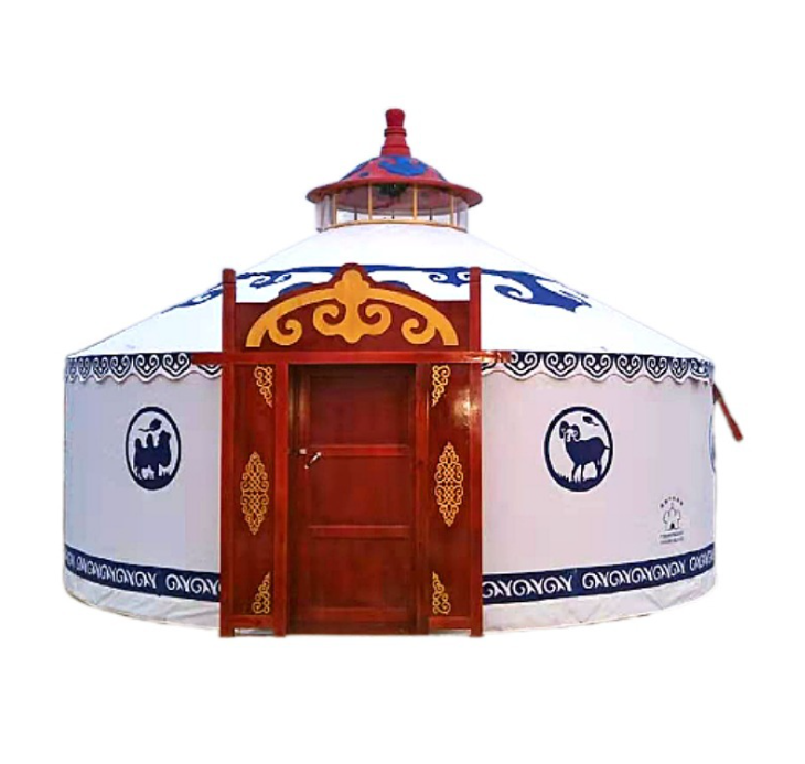 Winter Yurt Wooden Mongolian Tent Used For Outdoor Camping Tent