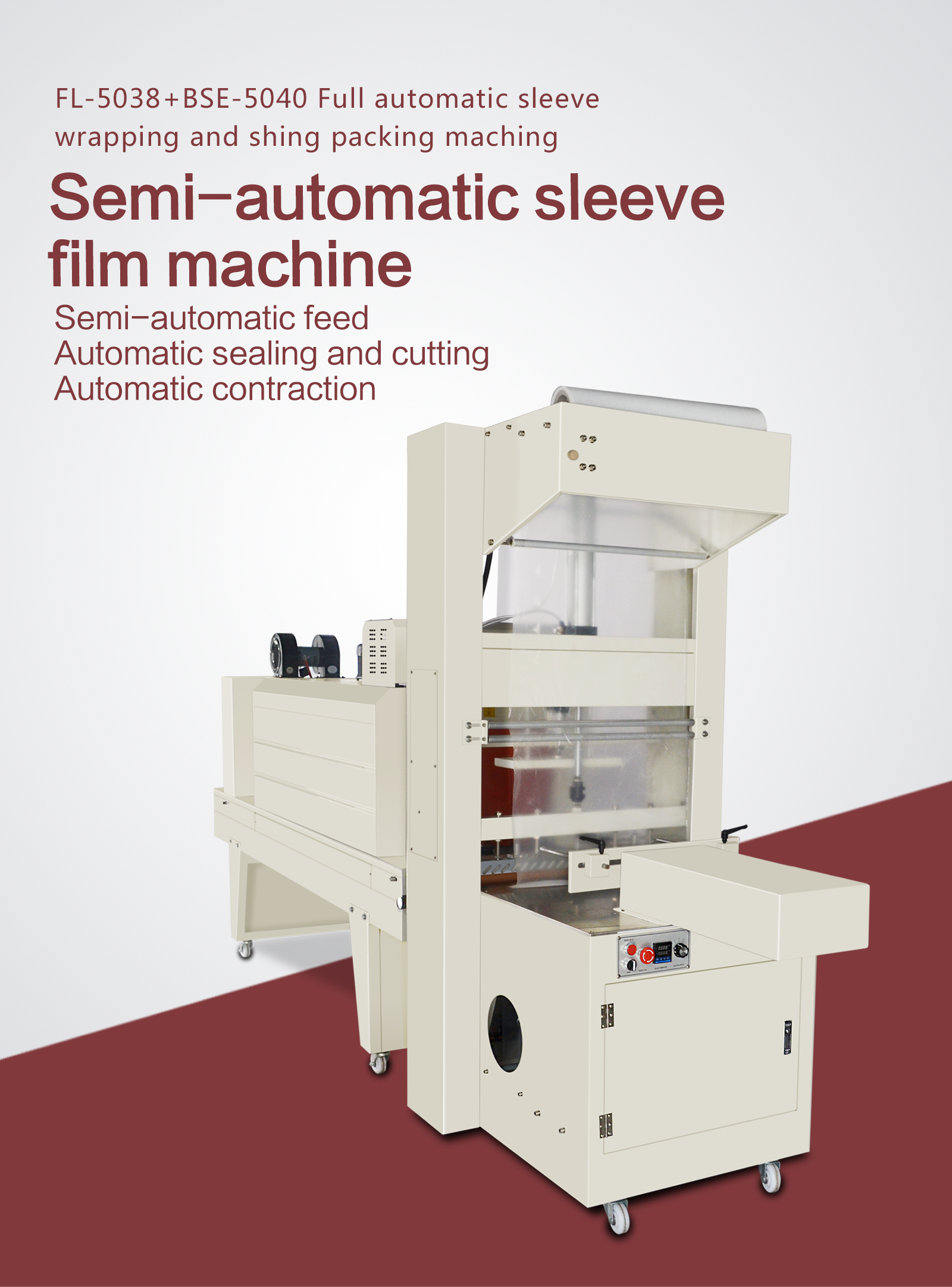 Thermal Wrapper Semi automatic pure water bottles web sealer shrink wrapper thermal ...