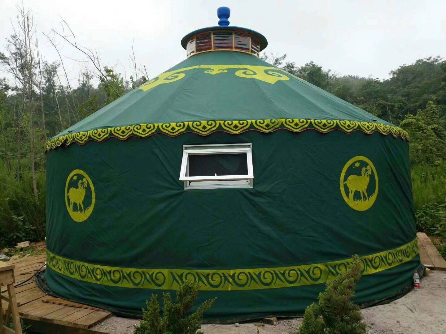 Family Used Big Outdoor Mongolian Yurt Tent For Camping