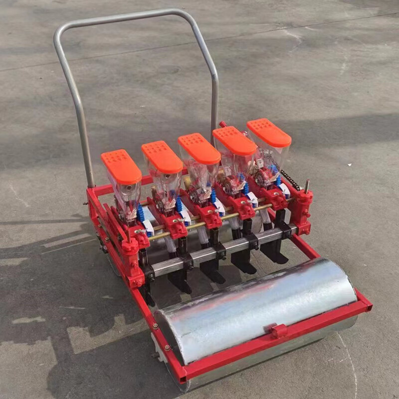 Hand Propelled 1 2 3 4 5 6 Row Agricultural Machinery Rapeseed Seed Sowing Rice Planting Vegetable Planters Seeder Machine