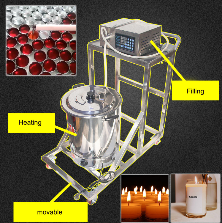 Tea Light Wax Candle Heater Filler Machine/paraffin Wax Oil Melting Filling Pot/Liquid Wax Dispenser Filling Machine With Mixer