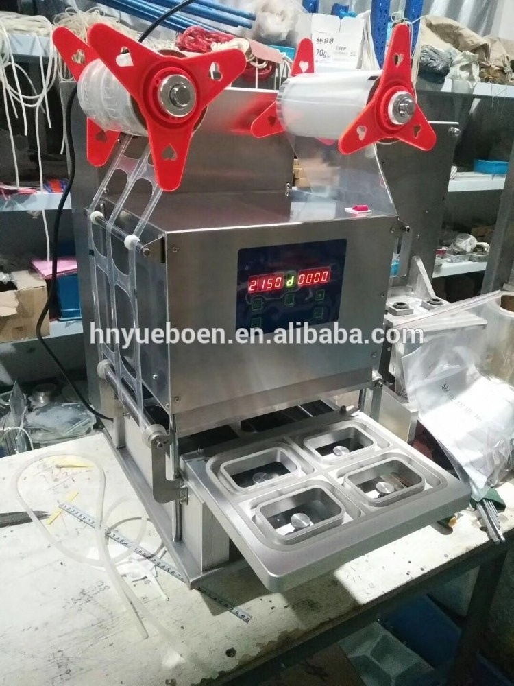 automatic boba bubble tea cup lid sealer cover sealing machine