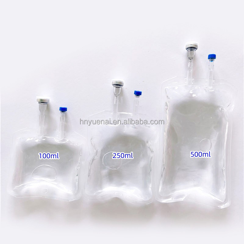 Transparent Medical  Empty IV Bag Clinical Injection Saline Iv Bag 50ml 100ml 250ml 500ml 1000ml 2000ml 3000ml