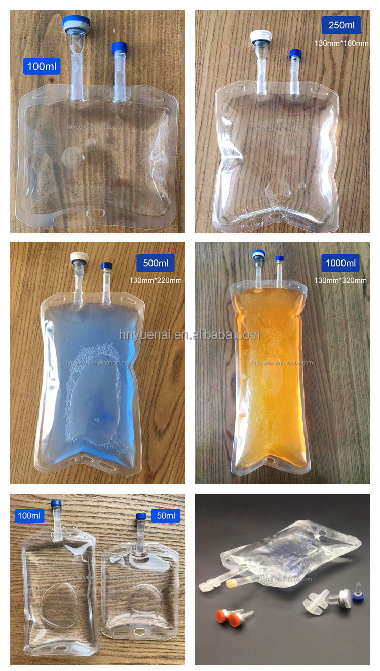 Wholesale cheap Liquid medicine medical PVC sterile saline IV Fluid Solution bag