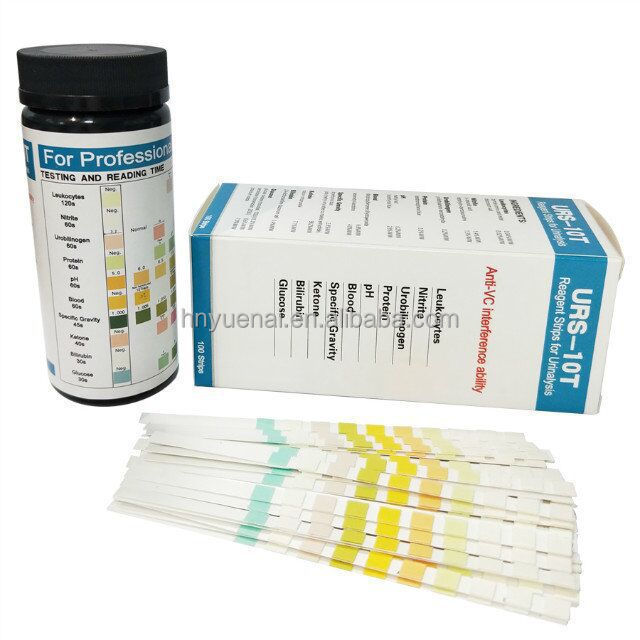 hot sale good price 10 Parameters Urine Analysis Test Reagent Strip,URS-1K Ketone Urine Test Strips Medical laboratory reagent ketone test strips medical supplies