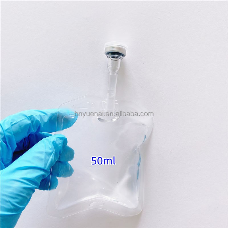 Wholesale Transparent Medical 50ml,100ml,250ml,500ml ,1000ml,1L,2000L,3000LEmpty  IV Bag impact Clinical Injection Saline Iv Bag