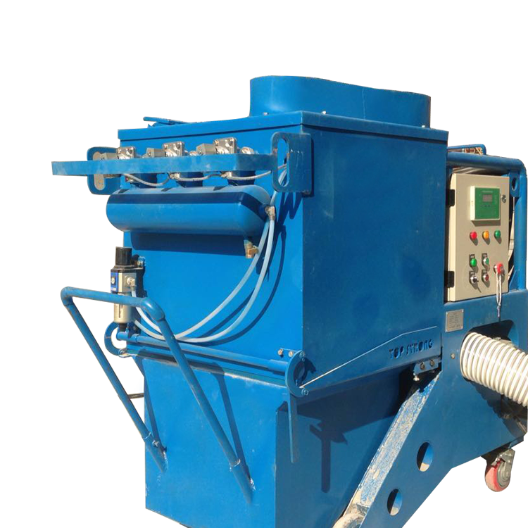 Shot blasting machine with dust collector for concrete