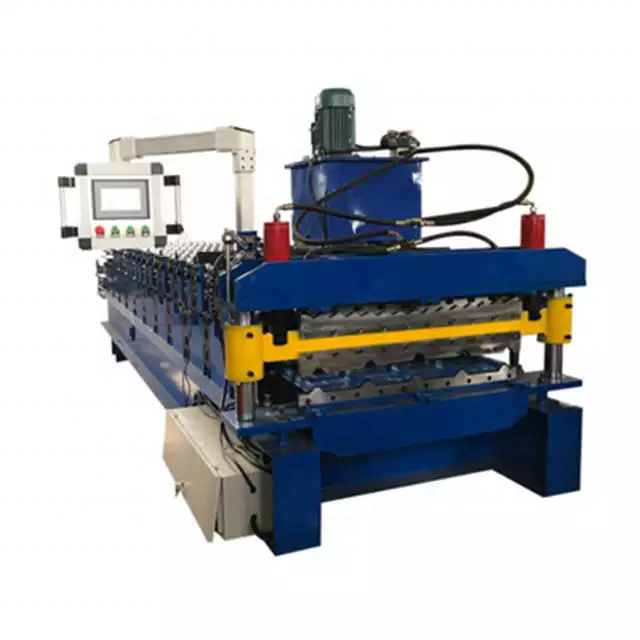 Good quality 1.5 meter drip edge aluminum steel double layer manual slip cold roll forming machine with video