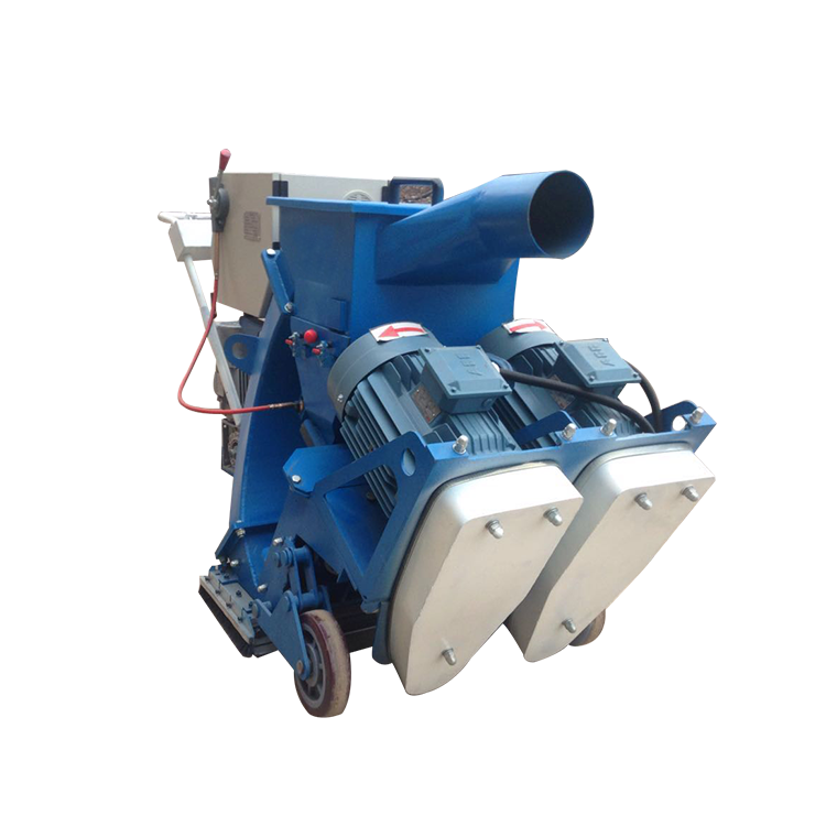 Shot blasting machine with dust collector for concrete