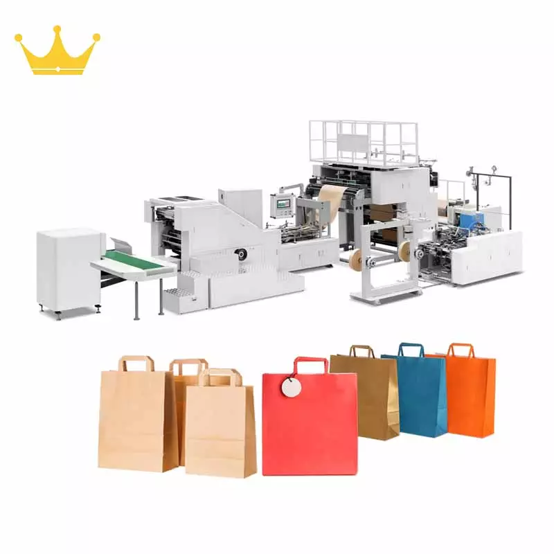 Paper Bag Making Machine For Small Manual Kraft Paper Bag Making Machine With Printing