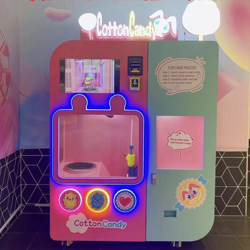 Robot Equipment Automatic Sweet Sugar Vending Machine Automatic Cotton Candy Vending Machine