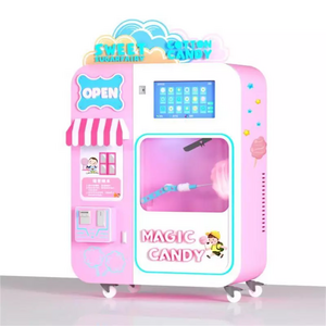 Automatic Cotton Floss Sugar Cotton Candy Making Vending Machine Touch Screen Soft Coton Candy Machine For Kids