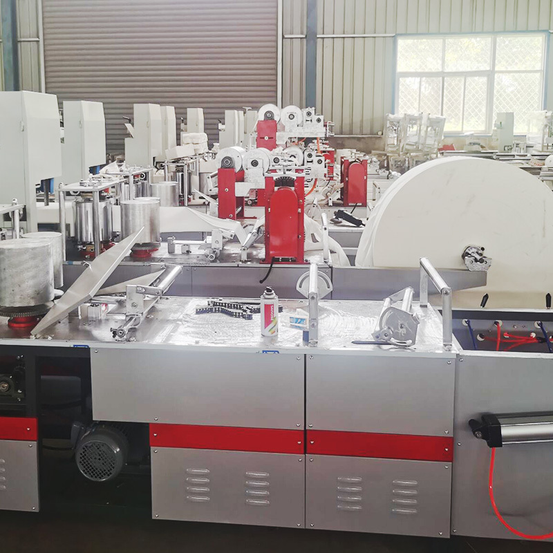 Automatic Napkins Paper Embossing Press Folding Cutting Packing Production Line Tissue Papers Napkin Maker Machine