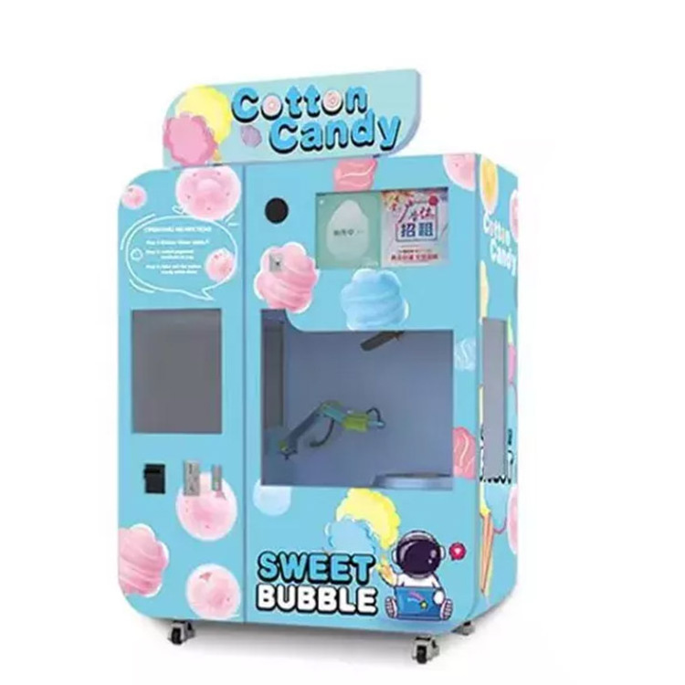 Automatic Cotton Floss Sugar Cotton Candy Making Vending Machine Touch Screen Soft Coton Candy Machine For Kids