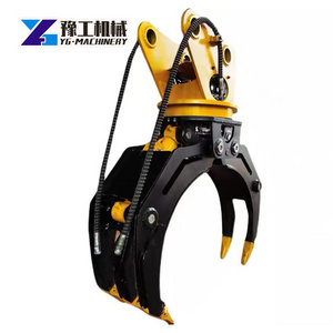 Good price hydraulic wood grapple excavator wood grapple tree shear