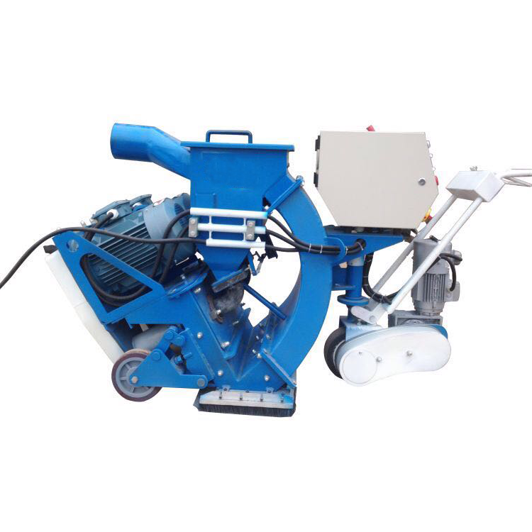 Shot blasting machine with dust collector for concrete