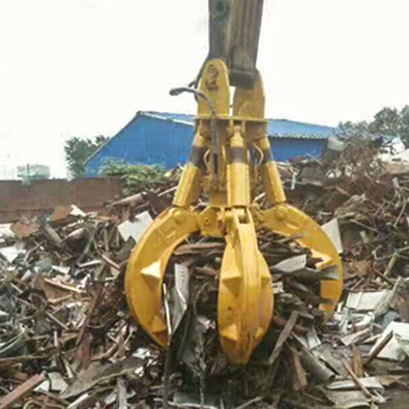 Stone Orange Peel Grapple Bucket Excavator Scrap Excavator Grab Grapple